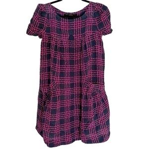 Marc by Marc Jacobs Monogram Silk Mini Ruffle Hem Dress